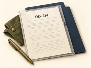 A discharge certificate in a document wallet