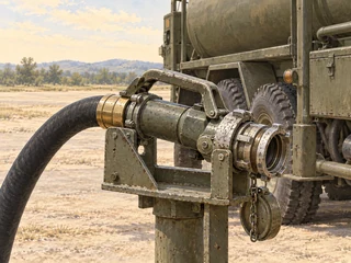 A fuel truck nozzle