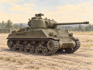 A tank on a range