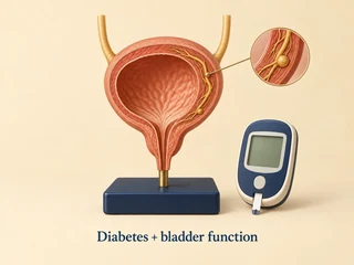 Illustration for Voiding dysfunction + diabetes