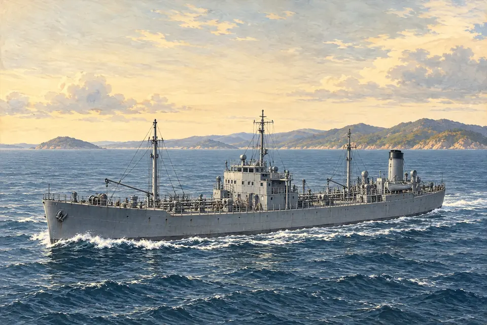 Illustration of a gasoline tanker.