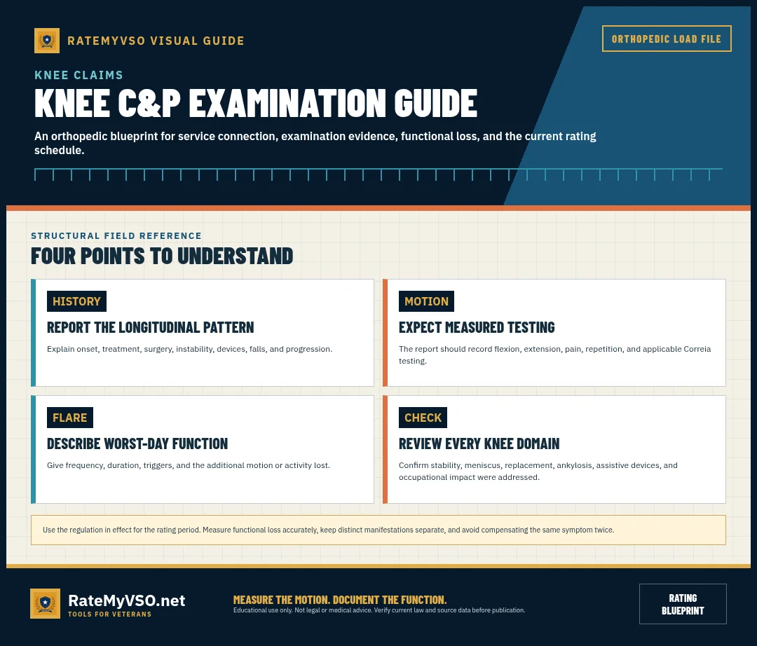 History, motion testing, flare-ups, and report-review guide.